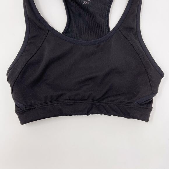 Athleta Double Dare Racerback Sports Bra Black 2XS XXSmall Keyhole Scoop Neck - Picture 4 of 9